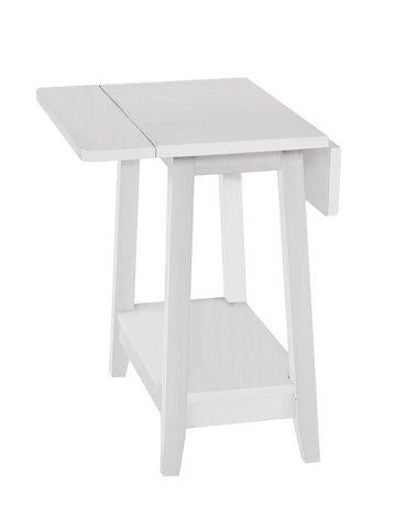 Destinations Dropleaf Side Table In Pure White - Holmwood's Furniture & Design Center (Somersworth, NH)