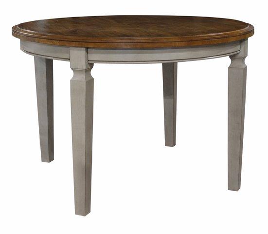 Vista Solid Round Table In Hickory & Stone - Holmwood's Furniture & Design Center (Somersworth, NH)
