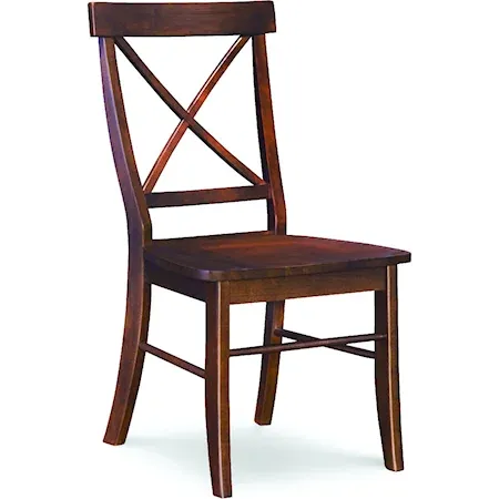 Home Accents X Back Chair (Rta) In Espresso - Holmwood's Furniture & Design Center (Somersworth, NH)