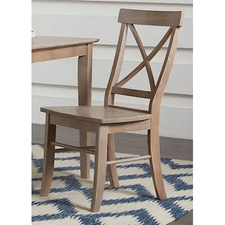Home Accents X Back Chair (Rta) In Taupe Gray