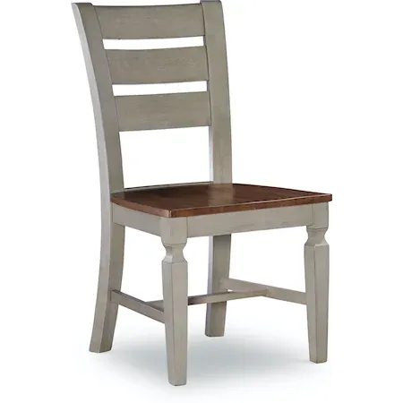 Vista Laddertback Chair (Rta) In Hickory & Stone - Holmwood's Furniture & Design Center (Somersworth, NH)