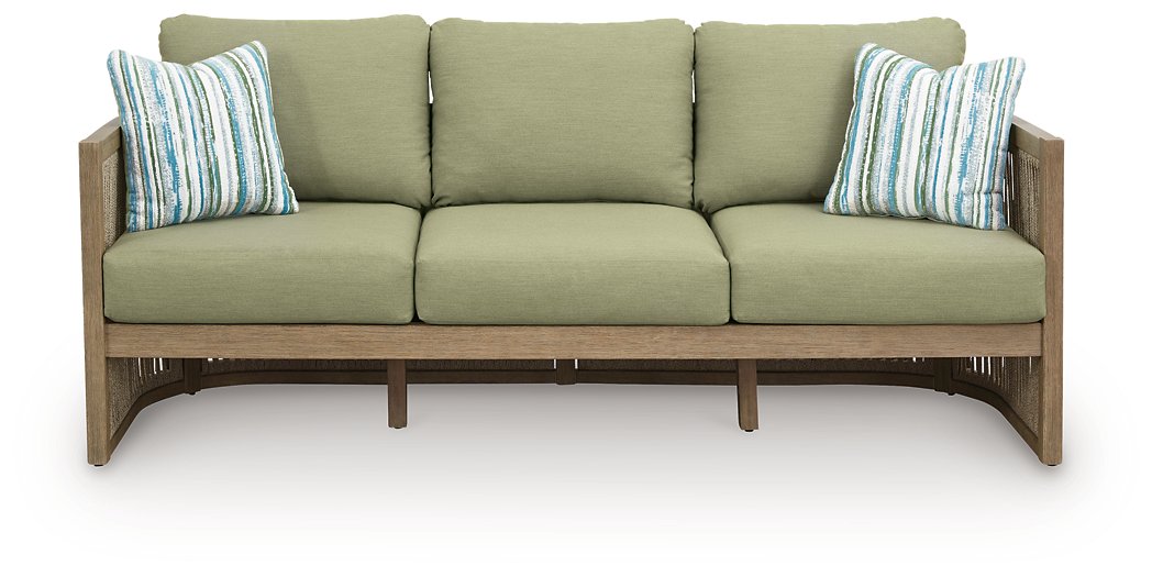 Serena Shores Outdoor Sofa with Cushion - Holmwood's Furniture & Design Center (Somersworth, NH)