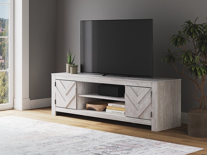 Cayboni 71" TV Stand with Electric Fireplace - Holmwood's Furniture & Design Center (Somersworth, NH)