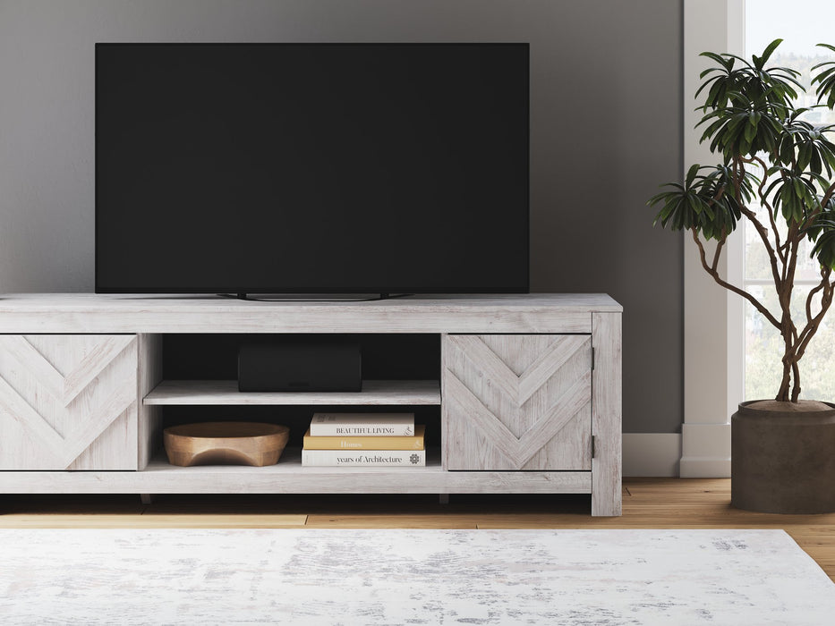 Cayboni 71" TV Stand with Electric Fireplace - Holmwood's Furniture & Design Center (Somersworth, NH)