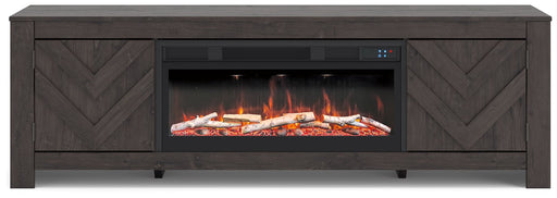 Cayboni 71" TV Stand with Electric Fireplace - Holmwood's Furniture & Design Center (Somersworth, NH)