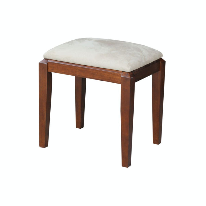 John Thomas Home Accents Upholstered Vanity Bench in Espresso image