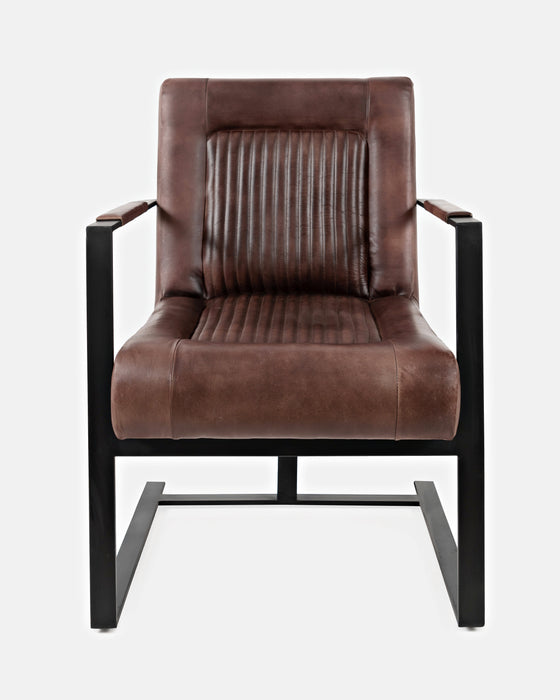 Maguire Genuine Leather Sled Chair