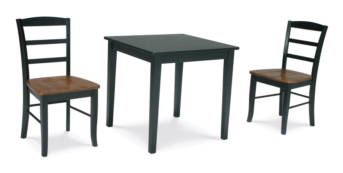 John Thomas Furniture Dining Essentials Square Pub Table in Black/Cherry-36S image
