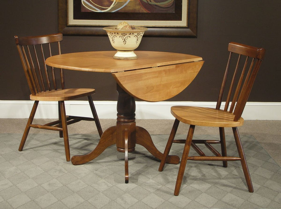 John Thomas Furniture Dining Essentials 42" Dropleaf Round Table in Espresso image