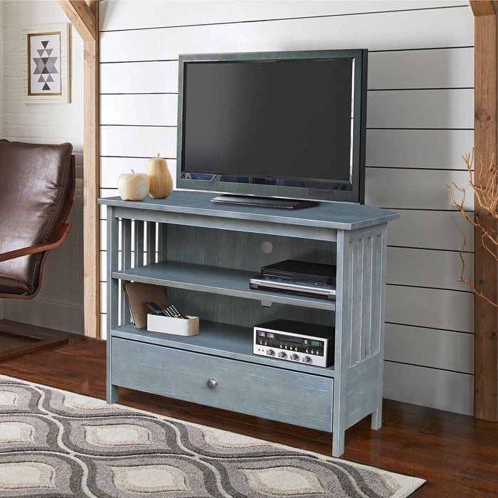 John Thomas Destinations Mission Corner TV Stand Heather Gray