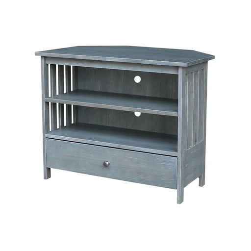 John Thomas Destinations Mission Corner TV Stand Heather Gray image