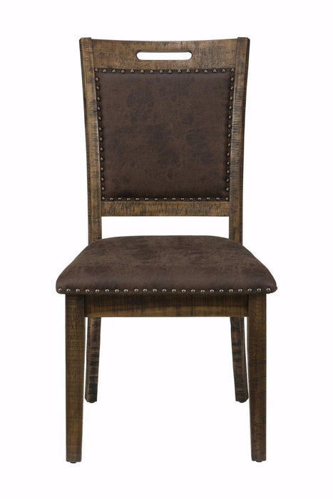 Jofran Cannon Valley Upholstered Dining Chair in Dark Brown (Set of 2) image