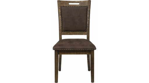 Jofran Cannon Valley Upholstered Back Dining Chair in Medium Cool Tones (Set of 2) - Holmwood's Furniture & Design Center (Somersworth, NH)
