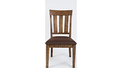 Jofran Cannon Valley Chair with Upholstered Seat in Medium Cool Tones (Set of 2) - Holmwood's Furniture & Design Center (Somersworth, NH)