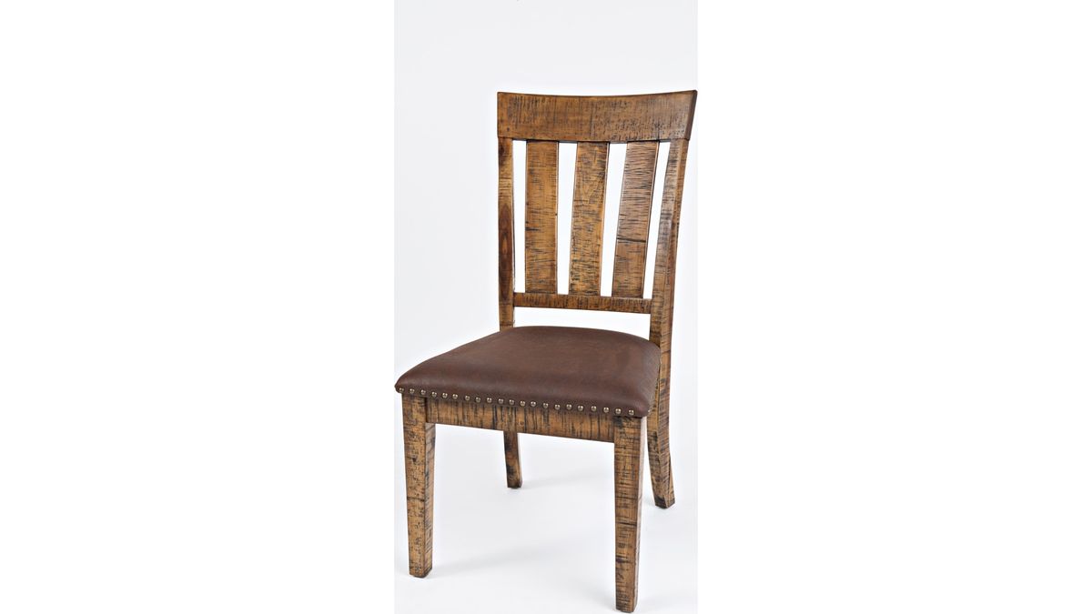 Jofran Cannon Valley Chair with Upholstered Seat in Medium Cool Tones (Set of 2) - Holmwood's Furniture & Design Center (Somersworth, NH)
