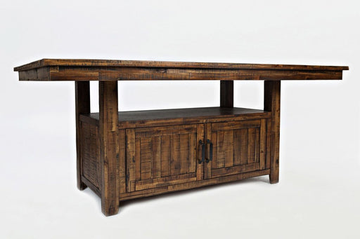 Jofran Cannon Valley Convertible High/Low Table with Storage Base in Dark Brown image