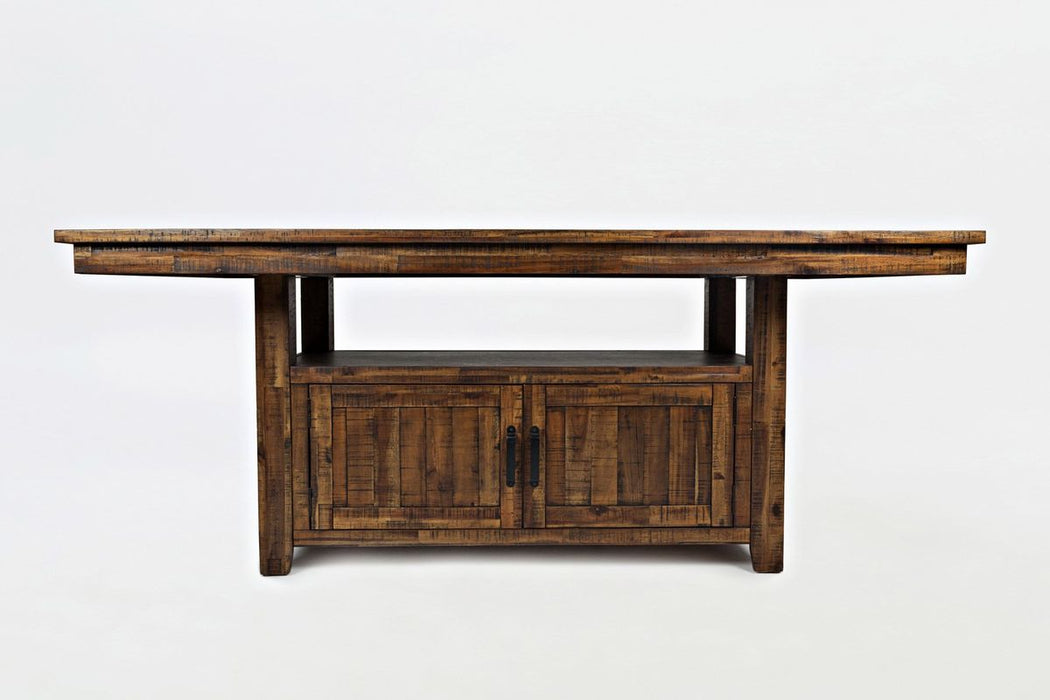 Jofran Cannon Valley Convertible High/Low Table with Storage Base in Dark Brown - Holmwood's Furniture & Design Center (Somersworth, NH)