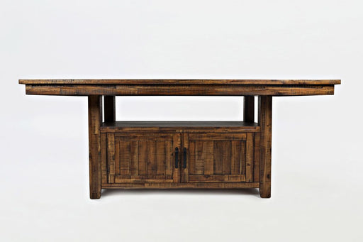 Jofran Cannon Valley Convertible High/Low Table with Storage Base in Dark Brown - Holmwood's Furniture & Design Center (Somersworth, NH)