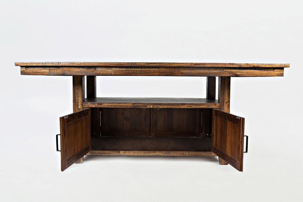 Jofran Cannon Valley Convertible High/Low Table with Storage Base in Dark Brown - Holmwood's Furniture & Design Center (Somersworth, NH)