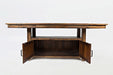 Jofran Cannon Valley Convertible High/Low Table with Storage Base in Dark Brown - Holmwood's Furniture & Design Center (Somersworth, NH)