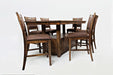 Jofran Cannon Valley Convertible High/Low Table with Storage Base in Dark Brown - Holmwood's Furniture & Design Center (Somersworth, NH)