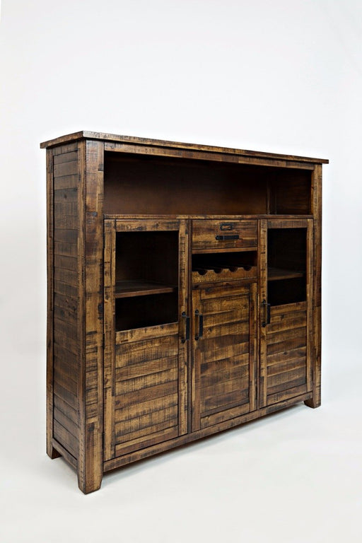 Jofran Cannon Valley Wine Cabinet in Dark Brown - Holmwood's Furniture & Design Center (Somersworth, NH)