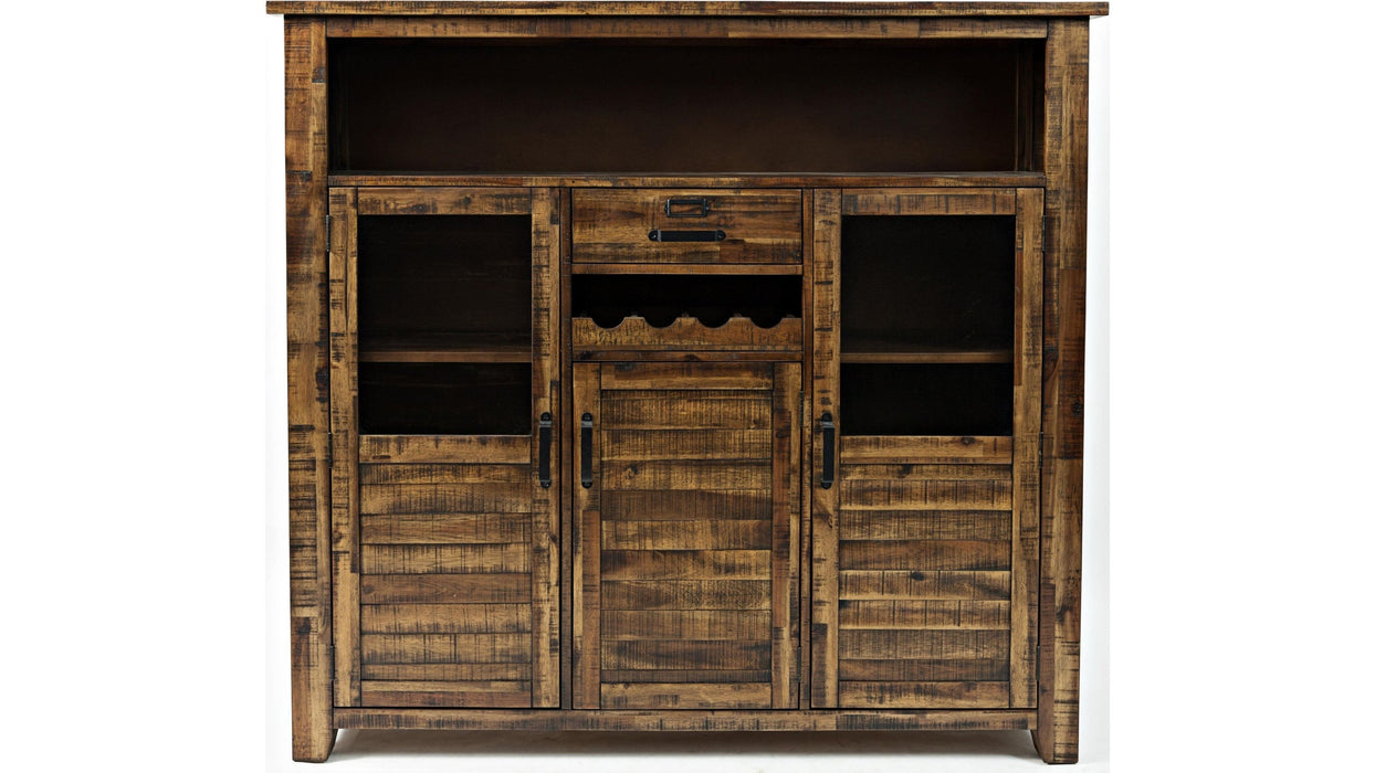 Jofran Cannon Valley Wine Cabinet in Medium Cool Tones - Holmwood's Furniture & Design Center (Somersworth, NH)