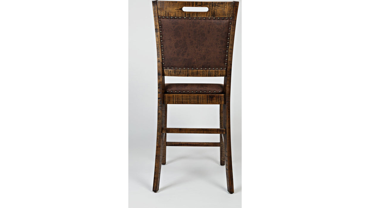 Jofran Cannon Valley Upholstered Back Counter Stool in Medium Cool Tones (Set of 2) - Holmwood's Furniture & Design Center (Somersworth, NH)