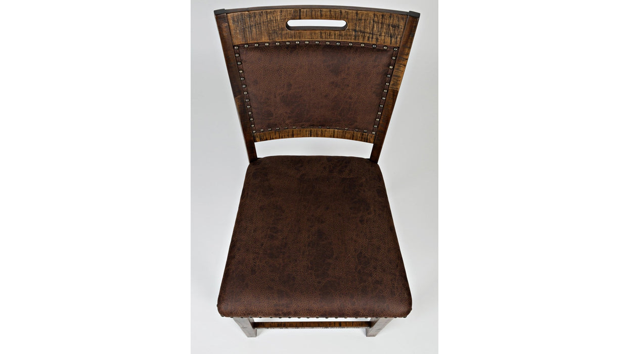 Jofran Cannon Valley Upholstered Back Counter Stool in Medium Cool Tones (Set of 2) - Holmwood's Furniture & Design Center (Somersworth, NH)