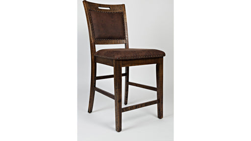 Jofran Cannon Valley Upholstered Back Counter Stool in Medium Cool Tones (Set of 2) - Holmwood's Furniture & Design Center (Somersworth, NH)