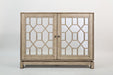 Jofran Casa Bella Glam 50" Mirrored Console- Vintage Silver in Vintage Silver image