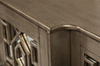 Jofran Casa Bella Glam 70" Mirrored Console- Vintage Silver in Vintage Silver - Holmwood's Furniture & Design Center (Somersworth, NH)