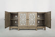 Jofran Casa Bella Glam 70" Mirrored Console- Vintage Silver in Vintage Silver - Holmwood's Furniture & Design Center (Somersworth, NH)