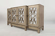 Jofran Casa Bella Glam 70" Mirrored Console- Vintage Silver in Vintage Silver - Holmwood's Furniture & Design Center (Somersworth, NH)