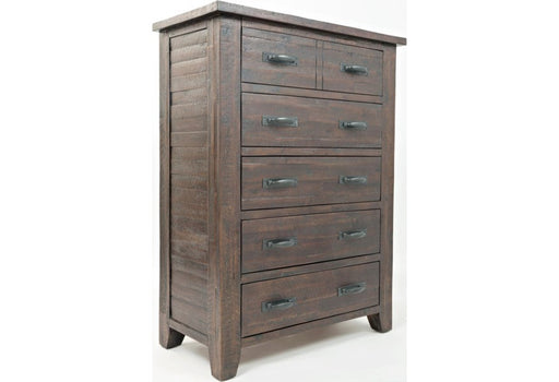 Jofran Jackson Lodge 5 Drawer Chest in Distressed - Holmwood's Furniture & Design Center (Somersworth, NH)