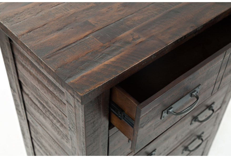 Jofran Jackson Lodge 5 Drawer Chest in Distressed - Holmwood's Furniture & Design Center (Somersworth, NH)