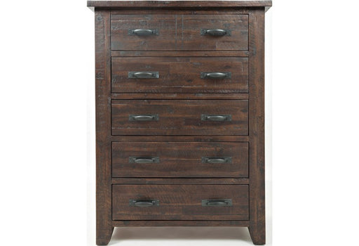 Jofran Jackson Lodge 5 Drawer Chest in Distressed - Holmwood's Furniture & Design Center (Somersworth, NH)