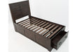 Jofran Jackson Lodge Twin Panel Storage Bed in Distressed - Holmwood's Furniture & Design Center (Somersworth, NH)