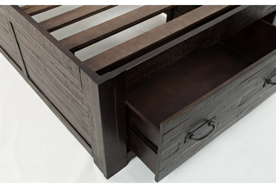 Jofran Jackson Lodge Twin Panel Storage Bed in Distressed - Holmwood's Furniture & Design Center (Somersworth, NH)