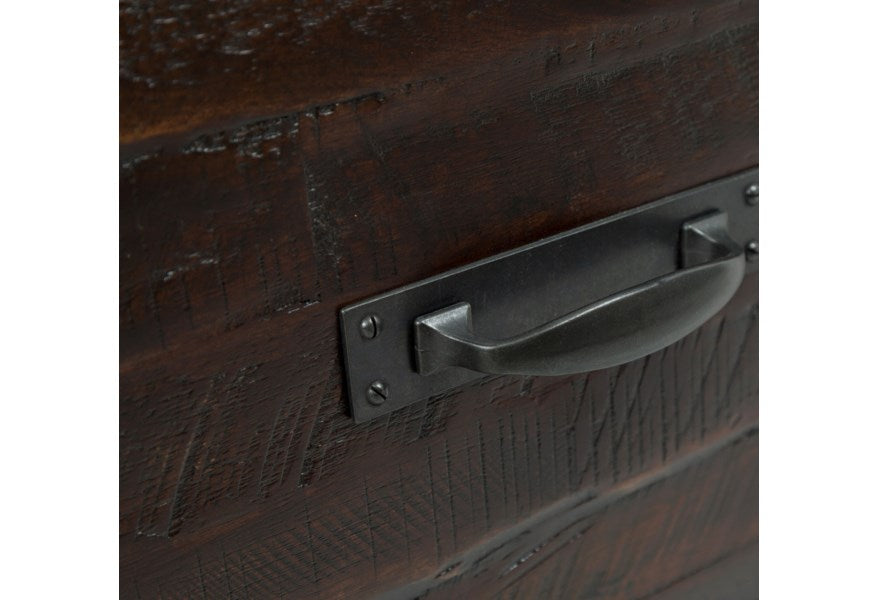 Jofran Jackson Lodge Twin Panel Storage Bed in Distressed - Holmwood's Furniture & Design Center (Somersworth, NH)