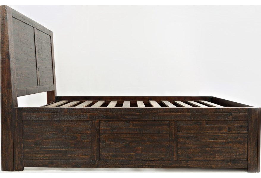 Jofran Jackson Lodge Full Panel Storage Bed in Distressed - Holmwood's Furniture & Design Center (Somersworth, NH)