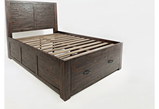 Jofran Jackson Lodge Full Panel Storage Bed in Distressed - Holmwood's Furniture & Design Center (Somersworth, NH)