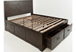 Jofran Jackson Lodge Queen Panel Storage Bed in Distressed - Holmwood's Furniture & Design Center (Somersworth, NH)