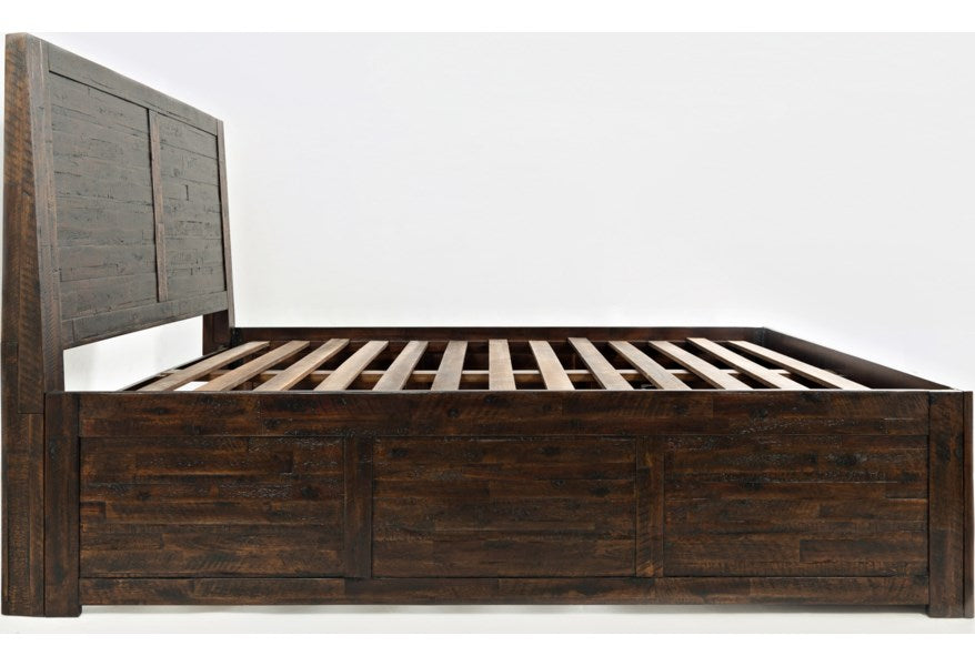 Jofran Jackson Lodge Queen Panel Storage Bed in Distressed - Holmwood's Furniture & Design Center (Somersworth, NH)