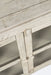 Jofran Rustic Shores 54" Coastal Distressed Acacia Four-Door Credenza Cabinet in Scrimshaw Cream - Holmwood's Furniture & Design Center (Somersworth, NH)