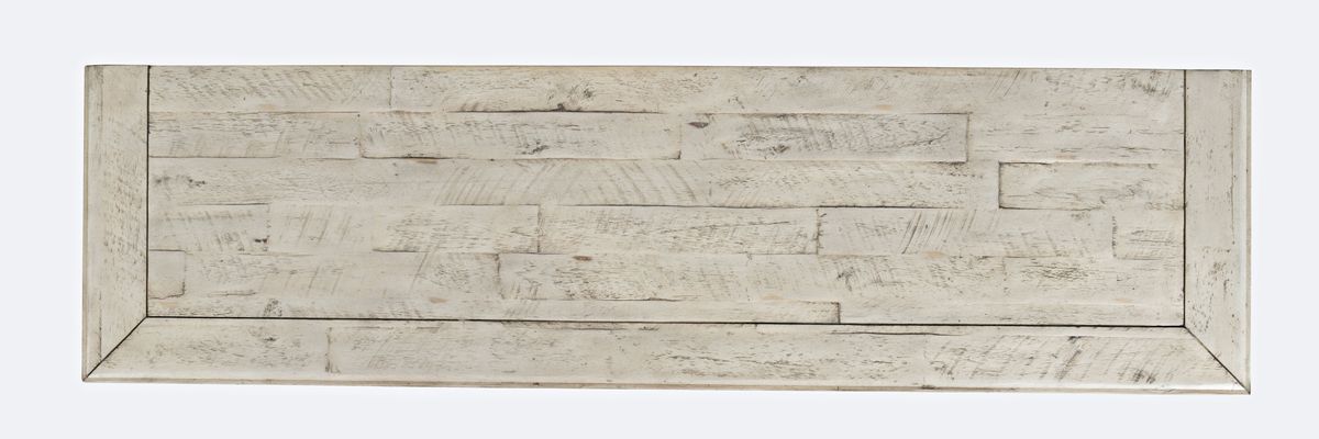 Jofran Rustic Shores 54" Coastal Distressed Acacia Four-Door Credenza Cabinet in Scrimshaw Cream - Holmwood's Furniture & Design Center (Somersworth, NH)