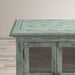 Jofran Rustic Shores 54" Coastal Distressed Acacia Four-Door Credenza Cabinet in Surfside Blue - Holmwood's Furniture & Design Center (Somersworth, NH)