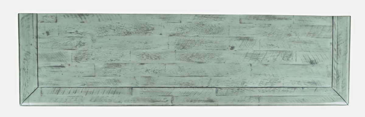 Jofran Rustic Shores 54" Coastal Distressed Acacia Four-Door Credenza Cabinet in Surfside Blue - Holmwood's Furniture & Design Center (Somersworth, NH)