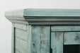 Jofran Rustic Shores 70" Coastal Distressed Acacia Six-Door Accent Cabinet in Surfside Blue - Holmwood's Furniture & Design Center (Somersworth, NH)
