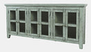 Jofran Rustic Shores 70" Coastal Distressed Acacia Six-Door Sideboard Cabinet in Surfside Blue - Holmwood's Furniture & Design Center (Somersworth, NH)